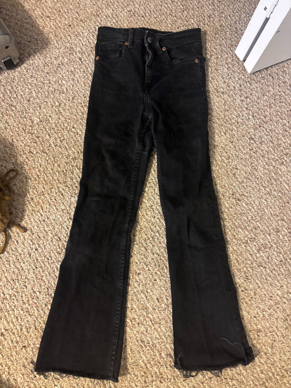 Zara Women's Black Skinny Flare Jeans